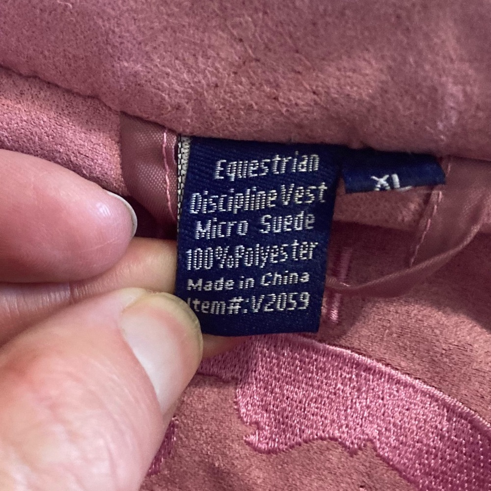 Prestige‎ Riding Image Pink Zip Up Womens Quilted Equestrian Riding Vest Size XL - Picture 7 of 10